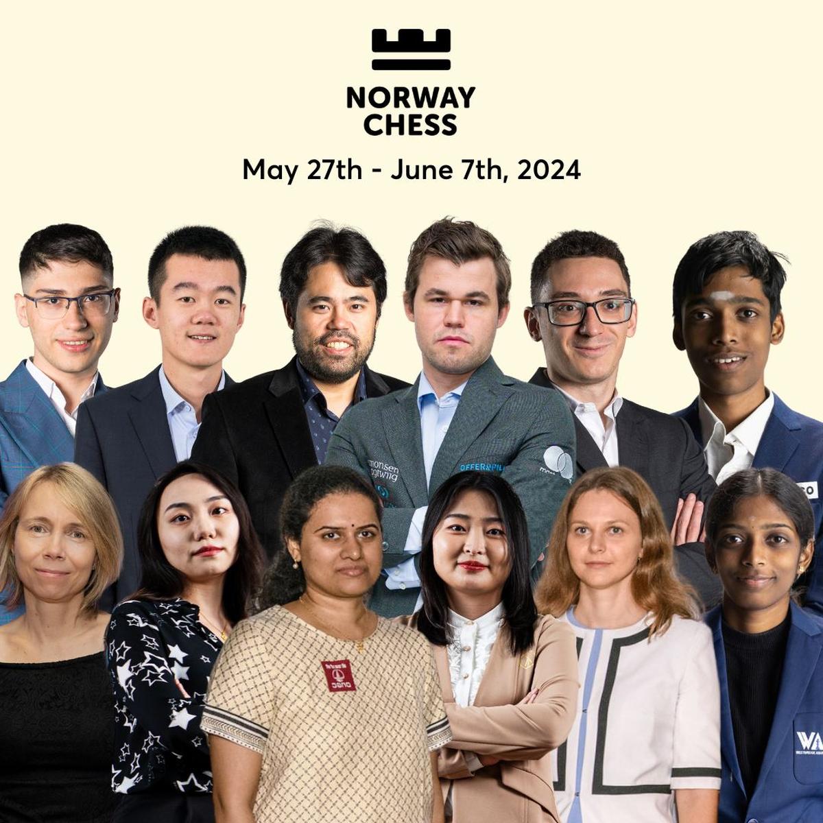 Indian Grandmasters Koneru, Praggnanandhaa and Vaishali set to compete in Norway Chess 2024